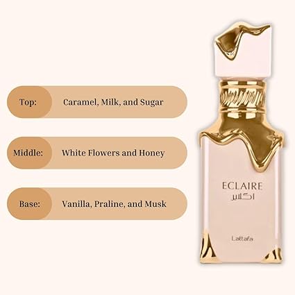 Lattafa Eclaire for Women Eau de Parfum Spray, 3.4 Ounce / 100 ml