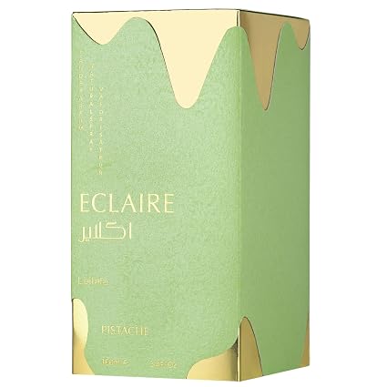 Lattafa Eclaire Pistache – Gourmand, Nutty, Creamy, Musky – Eau de Parfum Spray Long-Lasting Fragrance for Women, 3.4 Ounce / 100 ml