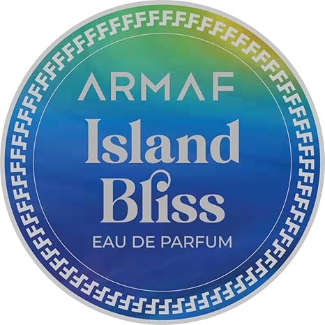 ARMAF Island Bliss Eau de Parfum packaging with a blue and green gradient.