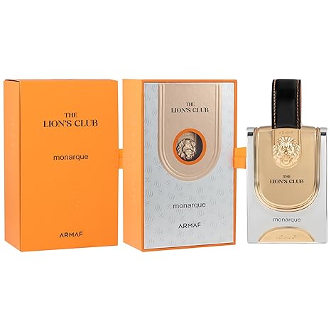 ARMAF The Lion's Club monarque perfume bottle and packaging on a white background