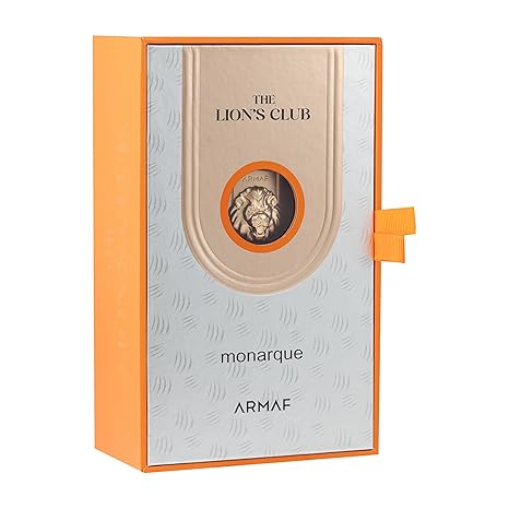 ARMAF The Lion's Club monarque perfume packaging on a white background