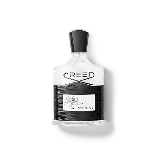 Creed Aventus perfume bottle on a white background