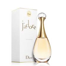 Dior J'adore perfume bottle and packaging on a white background