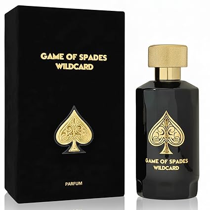 Game of Spades Wildcard parfum bottle and packaging on a white background