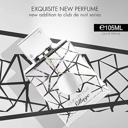 Perfume bottle with geometric design on a white background