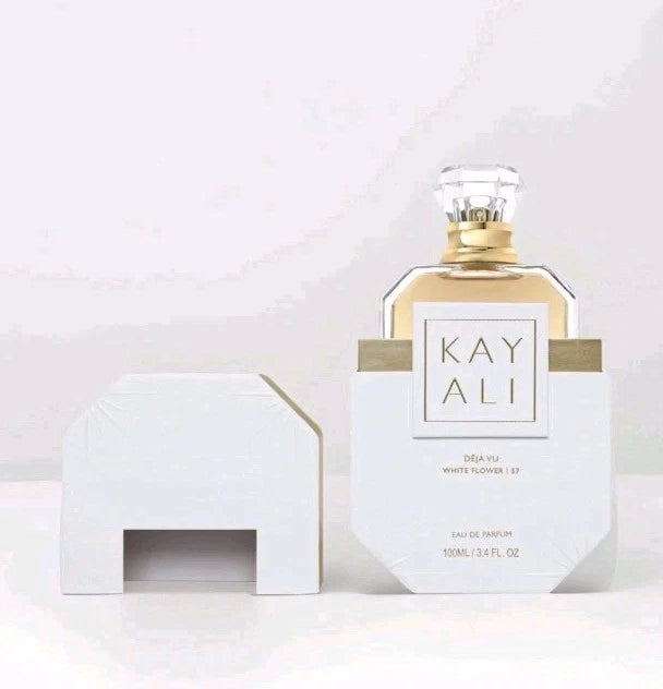 Perfume bottle with packaging labeled 'KAY ALI' on a white background