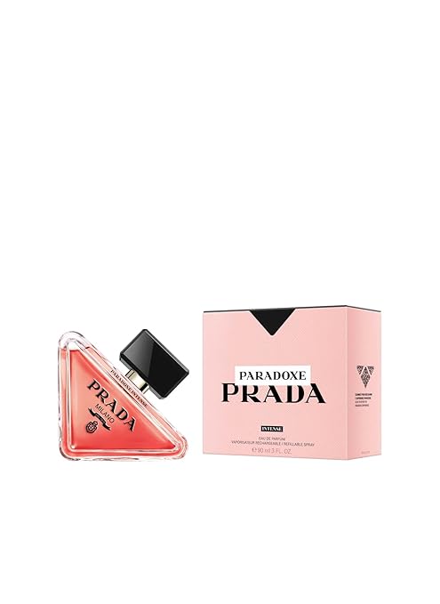 Prada Paradoxe perfume bottle and packaging on a white background