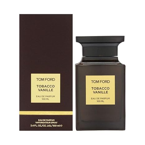 Tom Ford Tobacco Vanille perfume bottle and packaging on a white background