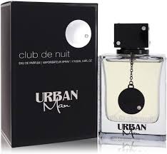 Urban Men perfume bottle with packaging on a white background