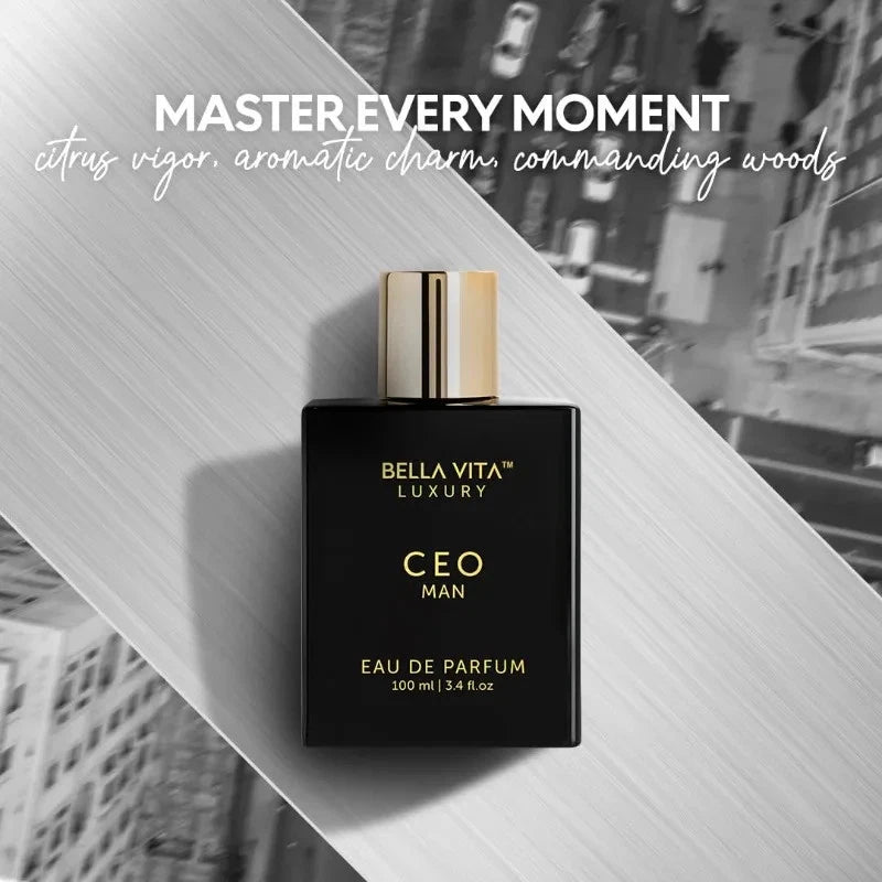 BellaVita Luxury CEO Man Eau De Parfum 100ml 3.4oz Woody for Men